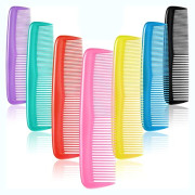 12 pièces peignes de cheveux colorés pour enfants Femmes hommes colorés plastique pansement fine peigne (jaune, violet, vert, bleu, rouge, rose)