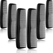 12 Pieces Hair Combs Set Pocket Fine Plastic Hair Combs for Women and Men, Fine Dressing Comb (Black)